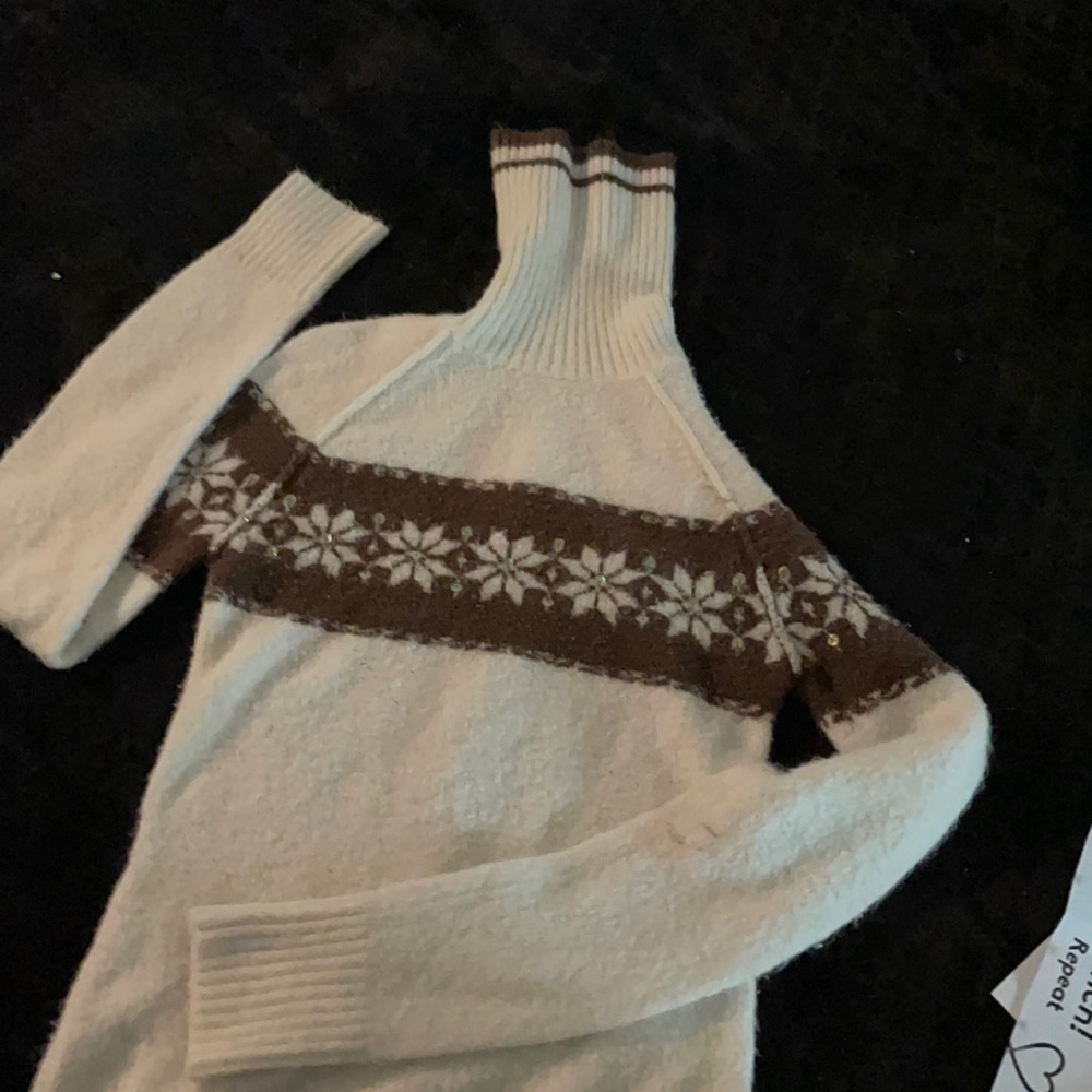 Brown turtle neck